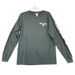 Bucees Heather Dark Gray Graphic Print‎ Bucees Logo Long Sleeve TShirt Medium